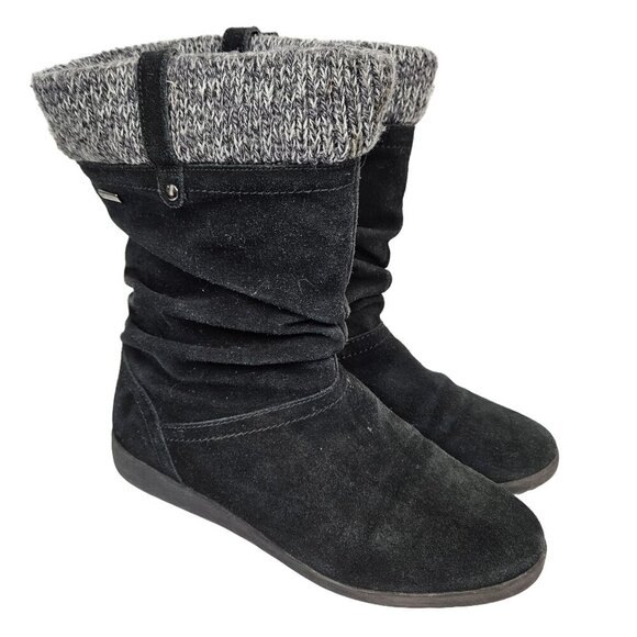 Cougar Shoes - Cougar Vicari Black Waterproof Suede Slouchy Pull On Winter Boot 10